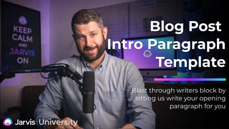 Blog Post Intro Paragraph Template – Jasper