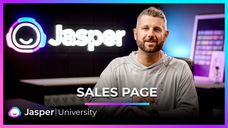 Write a Sales Page with Jasper- Jasper University