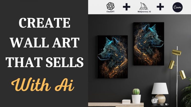 Art That Sells : Ultimate Guide to Creating Stunning Wall Art with ChatGPT, MidJourney, and Canva.