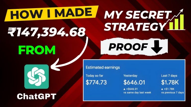 ChatGPT: I Earned 1,47,394.68 Within 1 Week | Make Money with ChatGPT Ai Bot