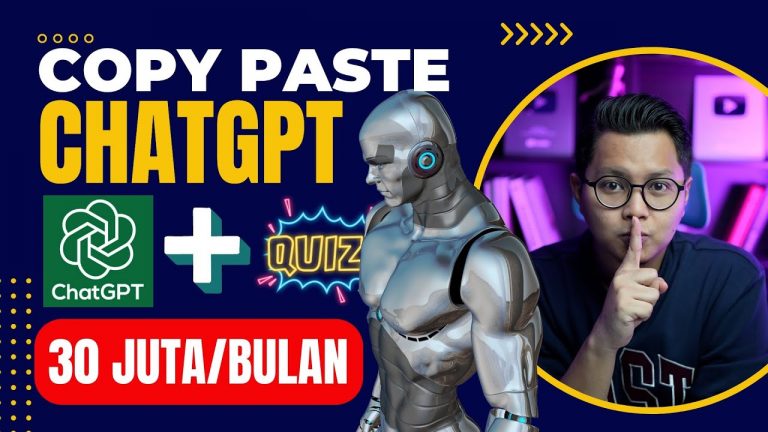 COPY PASTE CHATGPT 30 Juta/Bulan Bikin Quiz Cepet Viral, Cara Menghasilkan Uang Dari Internet
