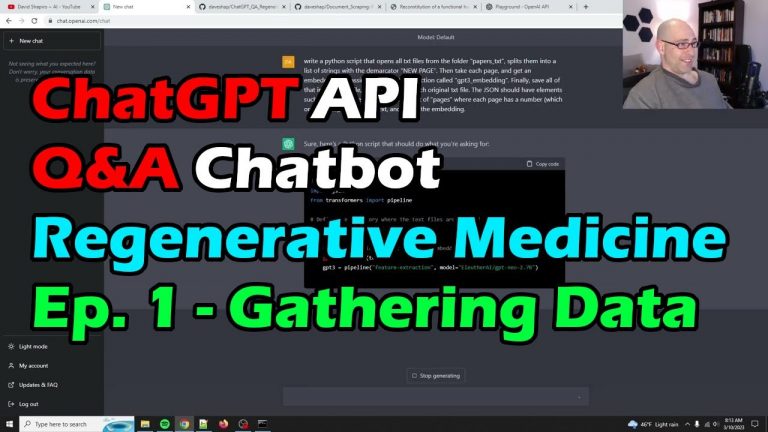 ChatGPT API QA Chatbot ep 1 – Data Prep [Automating Regenerative Science]