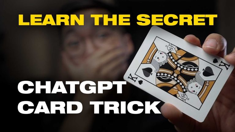 ChatGPT Teaches a MAGIC TRICK (Snap Change Tutorial)