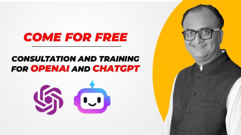 Come For Free Consultation and Training For Open AI and ChatGPT