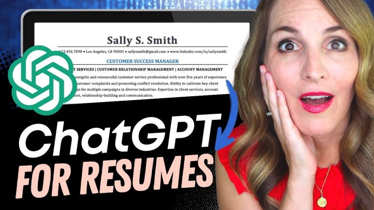 How To Write A MIND-BLOWING Resume With ChatGPT – FULL TUTORIAL With TEMPLATE