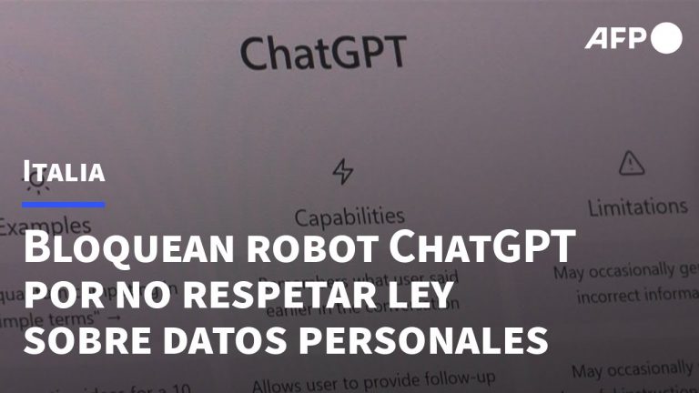 Italia bloquea robot ChatGPT por no respetar legislación sobre datos personales | AFP