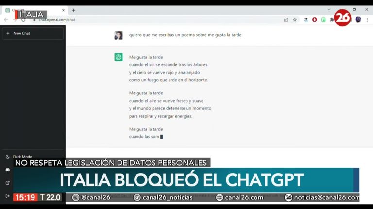 Italia bloqueó el uso de ChatGPT porque no respeta la privacidad de los usuarios