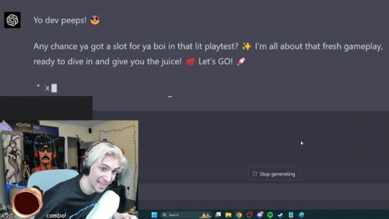 xQc asks ChatGPT how to ask CS:GO devs for access to Counter-Strike 2