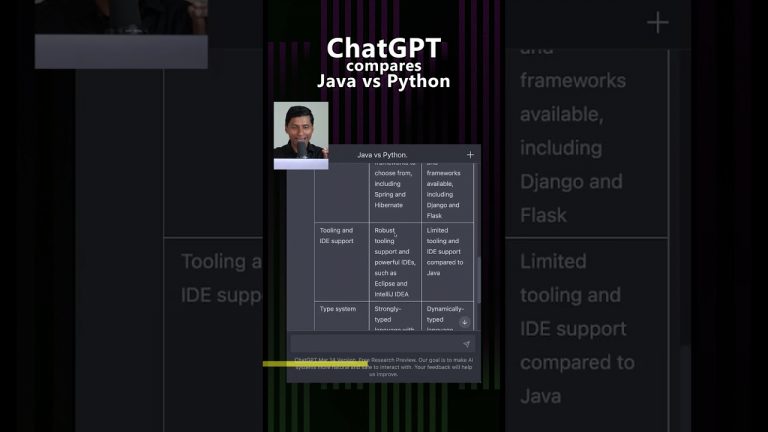 ChatGPT compares Java vs Python