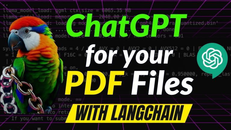 ChatGPT for YOUR OWN PDF files with LangChain