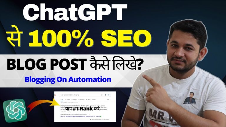 How to Write 100% SEO Blog Post with ChatGPT and Index in Google within 1 Hr!