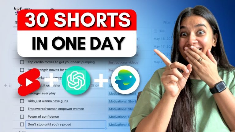 Bulk create 30 YouTube Shorts in one day with ChatGPT and InVideo