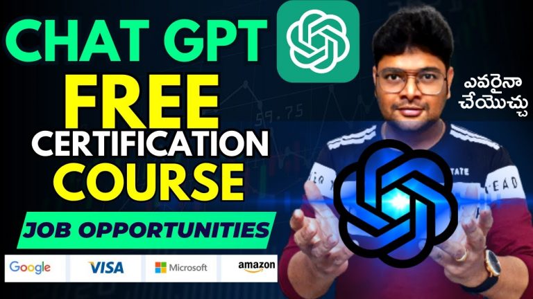 Chat Gpt Free Course with Certificate | ChatGpt Free Crash Course Online 2023 | @VtheTechee