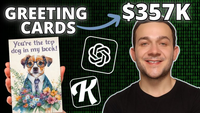 How To Make PASSIVE INCOME Selling AI Greeting Cards WITH ChatGPT & Midjourney Alternative ($357K+)