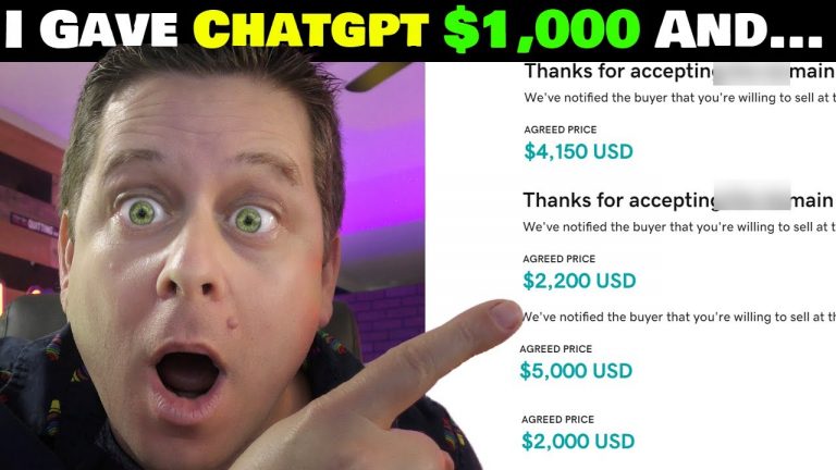 I Gave ChatGpt $1,000 To Invest In Domains…