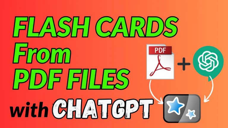 PDF Files to FLASH CARDS – Automate YOUR Learning with ChatGPT – Tutorial