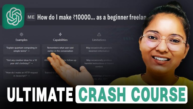 CRASH COURSE: ChatGPT Tutorial for Beginners | Top ways to Earn by using ChatGPT