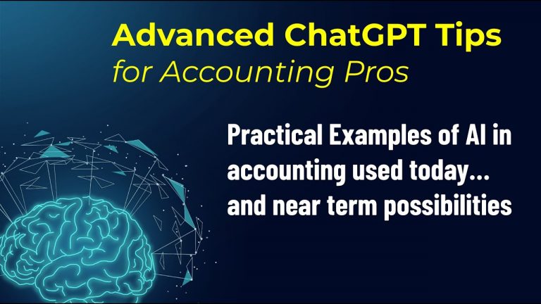 ChatGPT & AI For Accounting, more practical examples (JULY 2023)