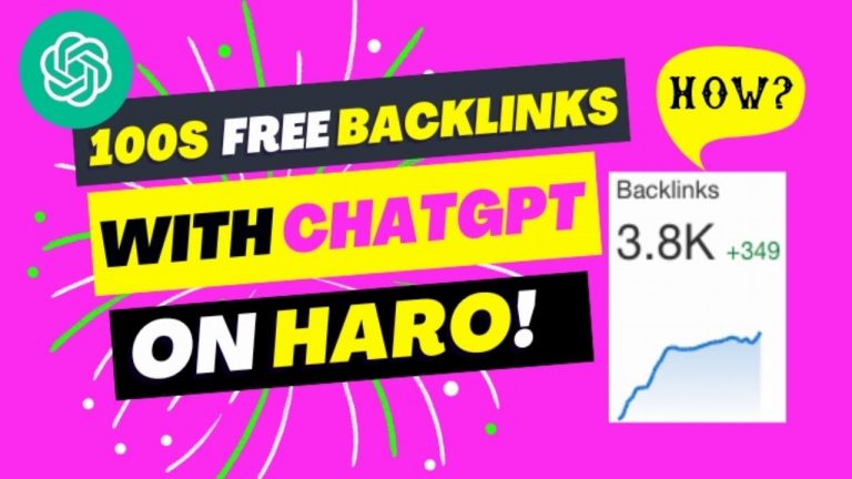 FREE Backlinks: How to Get FREE Backlinks with ChatGPT (HARO!)