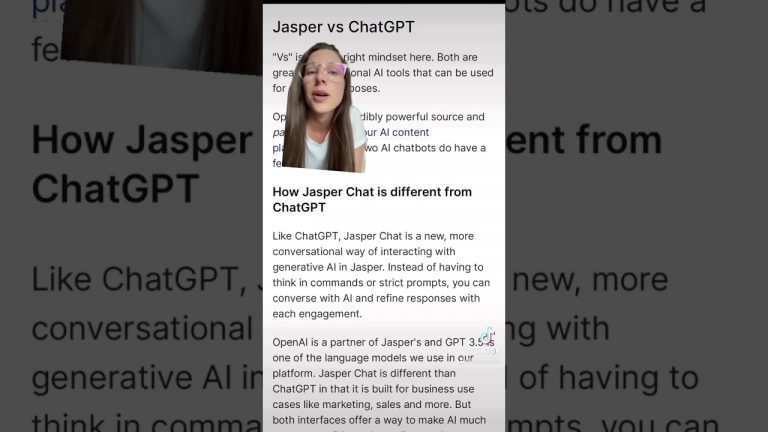 Jasper vs. ChatGPT: How is Jasper Different from ChatGPT?
