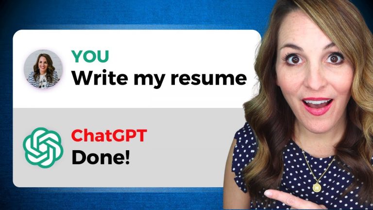 Write Your Resume In SECONDS With ChatGPT – 7 PROVEN PROMPTS REVEALED!