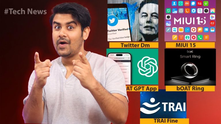 bOAT Smart Ring, MIUI 15, Chat Gpt Android App, TRAI Fine on Telecom Companies, Twitter Dm, Threads