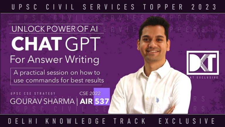Chat GPT For UPSC CSE | Unlock Power of AI For Answer Writing | By Rank 537 CSE 2022 Gourav Sharma