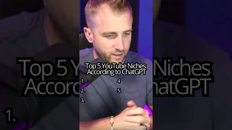 Top 5 YouTube Niches (According to ChatGPT)
