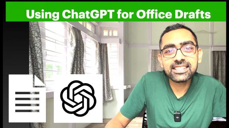 Using ChatGPT for Office Drafts
