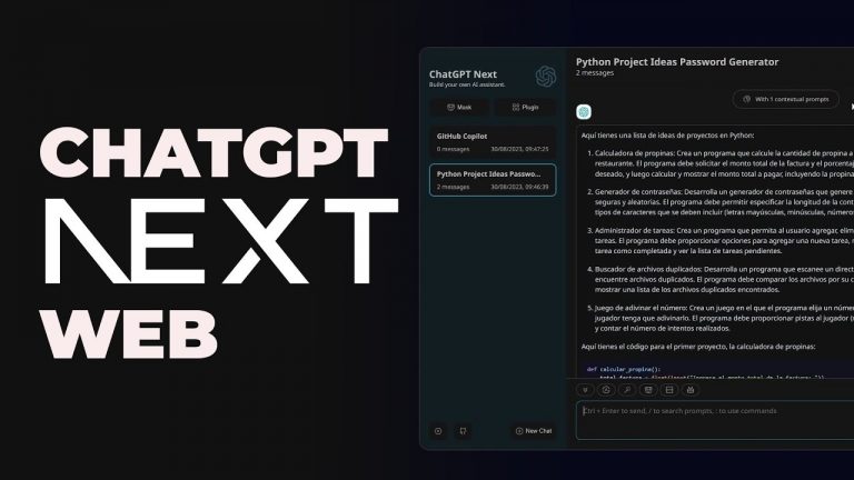 ChatGPT Next Web – Una interfaz alternativa a ChatGPT