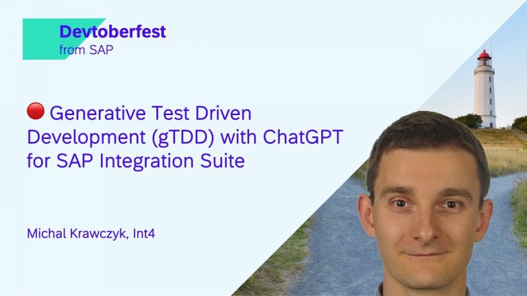 Generative Test Driven Development (gTDD) with ChatGPT for SAP Integration Suite