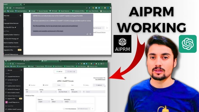 aiprm chatgpt extension not working | AIPRM ChatGPT Extension