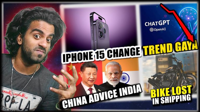 iPhone 15 Type C Port, China Advice India, Chatgpt Trend Declining, Bike lost in Shipping