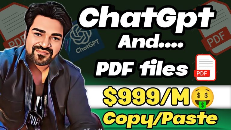 Earn $999 From ChatGpt & PDF files|How to make Money From ChatGpt|