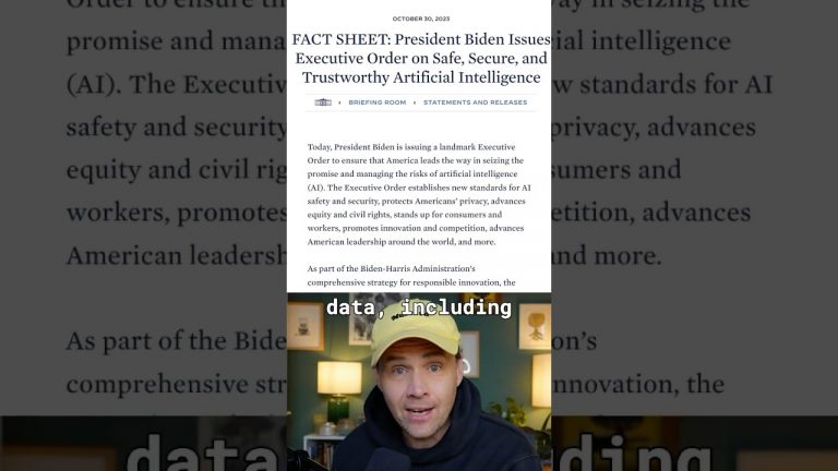 The Biden Administration is Regulating AI #breakingnews #artificialintelligence #chatgpt