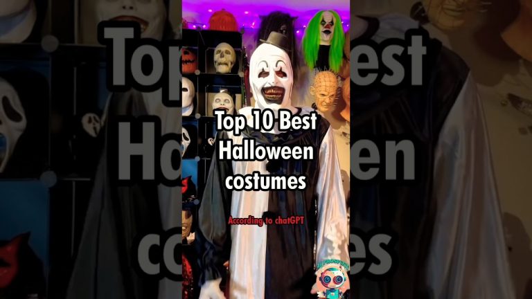 Top 10 Best costumes for Halloween according to chatGPT #halloween #halloween2023 #shorts #costume