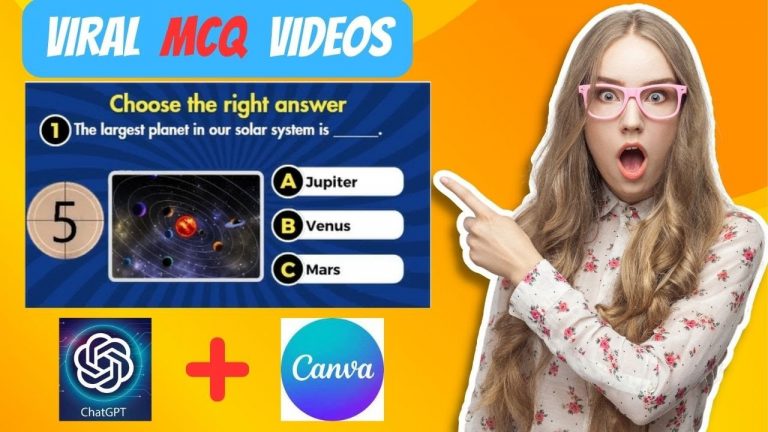 Using Canva & Chat GPT Create 1000 Viral MCQ Quiz Videos YT Channel in 10 Mins, AI Faceless Channel