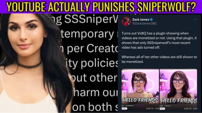 Youtube LIED About Demonetizing SSSniperwolf As She Gives ChatGPT “Apology”