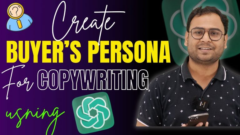 Create Buyers Persona for Copy Writing using ChatGPT | Copy Writing Course | #5