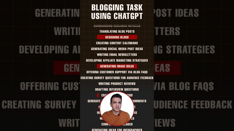 50 Blogging Tasks by ChatGPT Better and Faster #bloggingtutorial #chatgptprompts