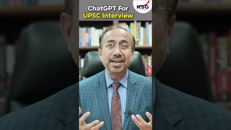ChatGPT For UPSC Interview | Dr Khan | Short Video | KSG INDIA