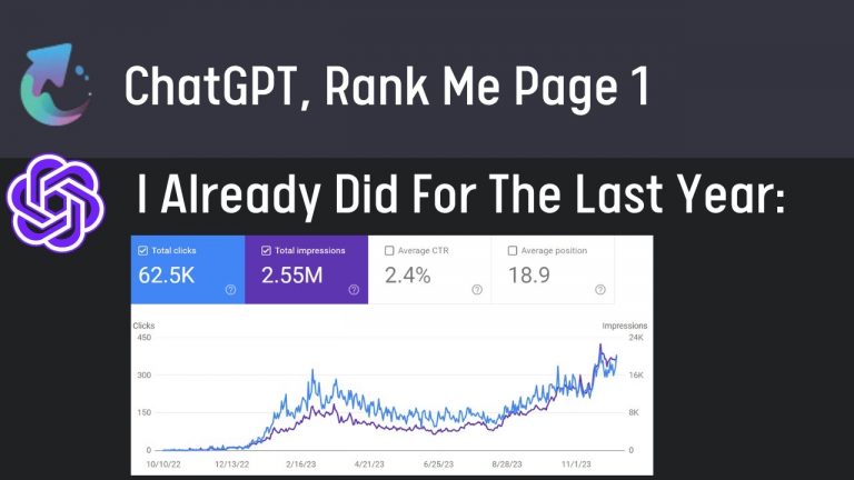ChatGPT Masterclass: Actually Rank Content On Google With SEO