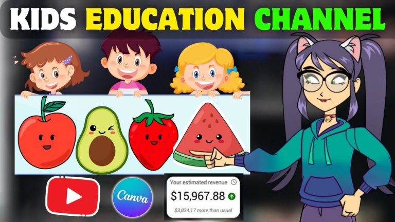Create A Faceless Kids Education Channel With Cartoon Stories Using Canva & Chat GPT.