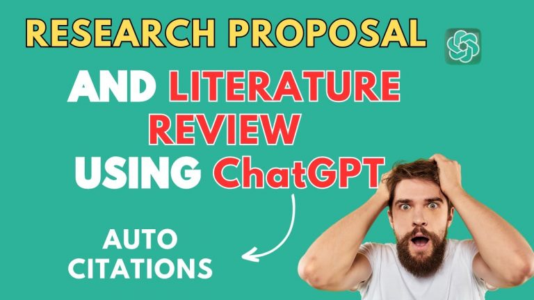 How to write literature review and Research Proposal using ChatGPT: PART 2 of Doing Research with AI