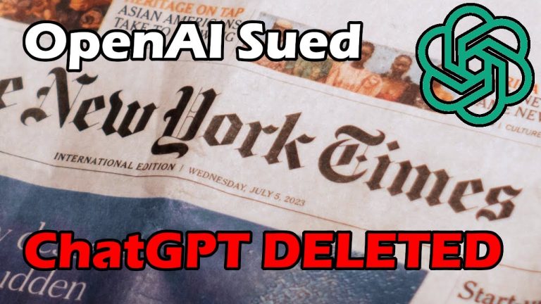 OpenAI sued by NYT! New York Times demands that ChatGPT be DELETED! The end of GPT? Probably not…
