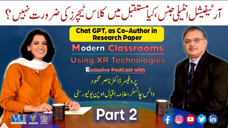 Podcast with Prof. Dr. Nasir Mehmood VC AIOU | ChatGPT vs Research | AI in Education | AI Tools