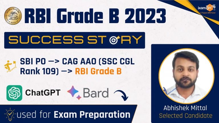RBI Grade B 2023 Selections | Abhishek’s Success Story | ChatGPT & Bard users don’t miss this story