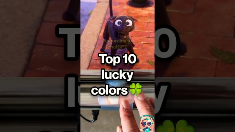 Top 10 lucky colors according to chatGPT #shorts
