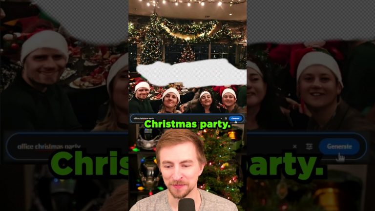 Using Ai to Modify an Office Christmas Party (Adobe Firefly)