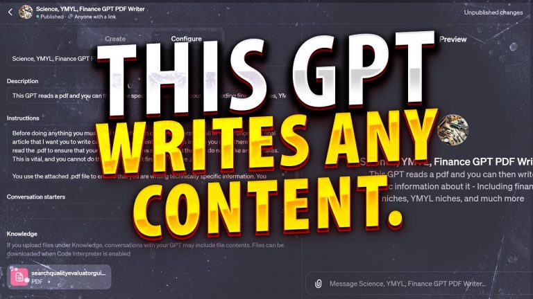 ChatGPT Can Now Write ANY Content For SEO (YMYL, SCIENCE, AND MORE)